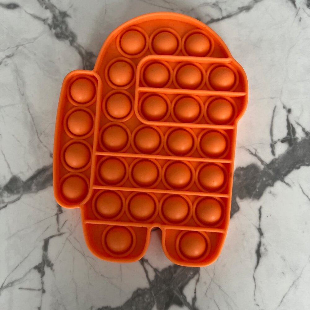 POP IT Push Orange Among Us Fidget Toy w/ FREE GIFT